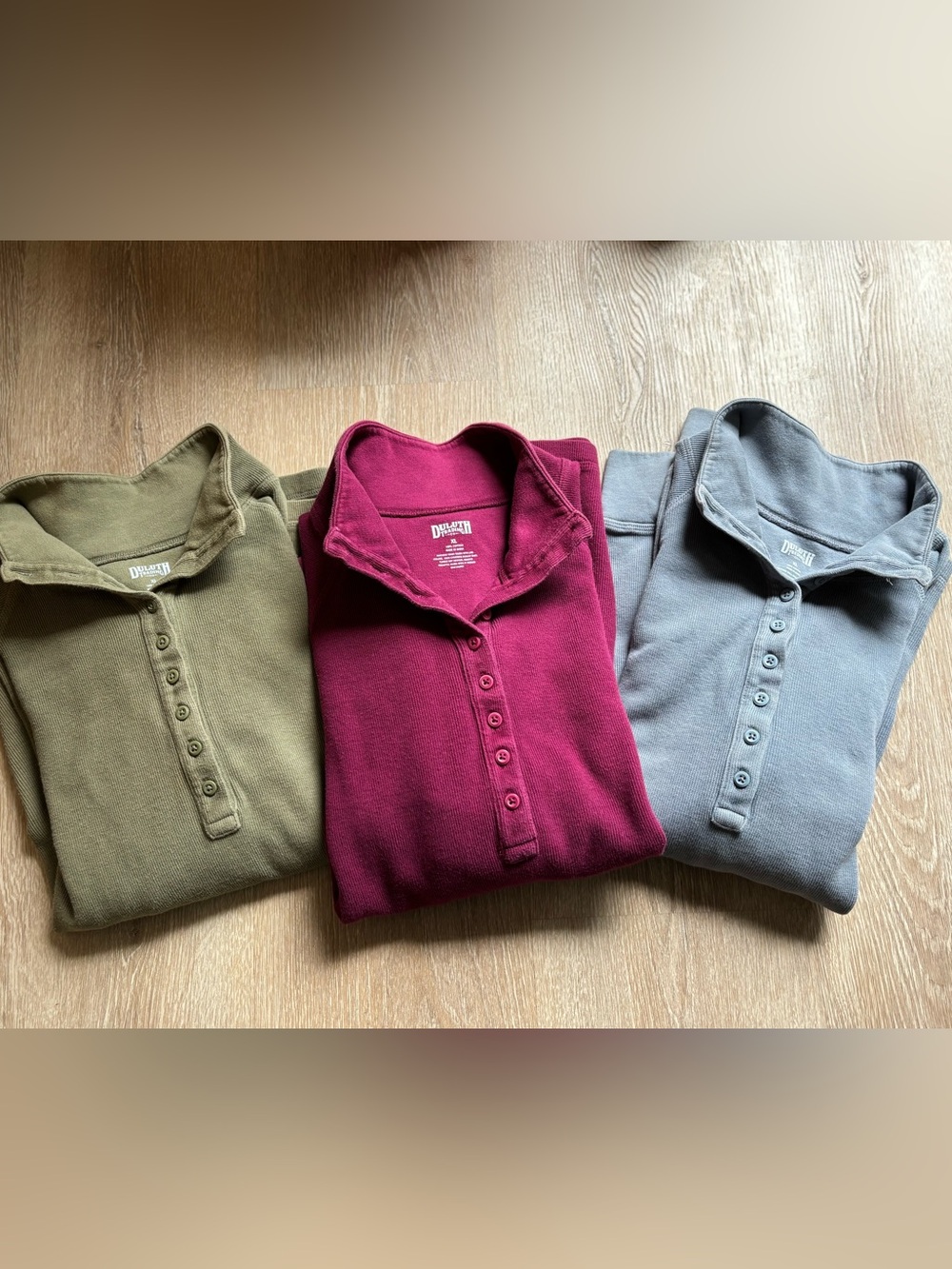 Duluth Trading Co. Ribbed Long Sleeve Polo Shirt Lot of 3 Women’s Size XL